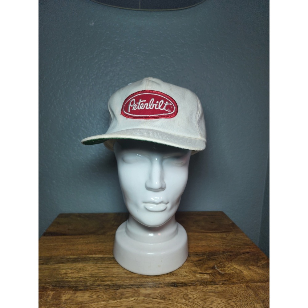 Vintage Peterbilt Trucker Hat White Red Logo Snapback Tonkin Inc 70s 80s Cap